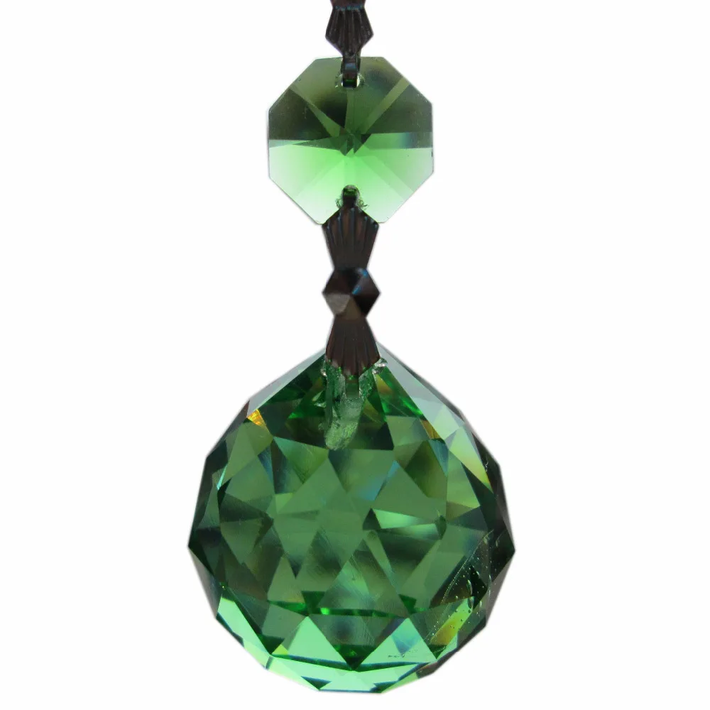 

Garland Chakra Spectra 1 pce Chandelier Green Glass Crystals Lamp Prisms Hanging Drops Pendants Wedding Decor 2.9'' M02051-1