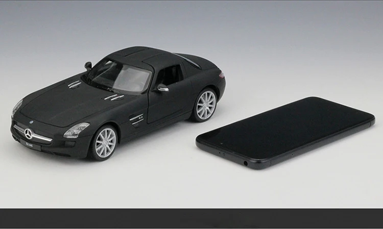 WELLY 1:24 Высокая симуляция Benz SLS AMG спортивный автомобиль матовый литой под давлением металлический сплав классическая модель автомобиля игрушки для мальчиков Коллекция подарков