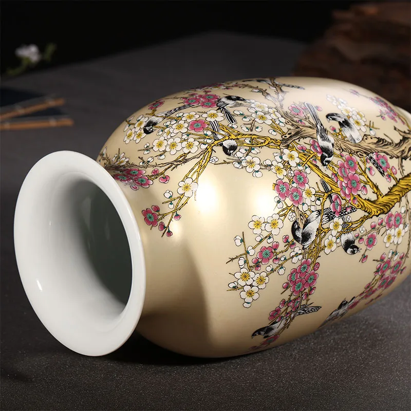Керамическая ваза Jingdezhen с ручной росписью декоративная для цветов в новом