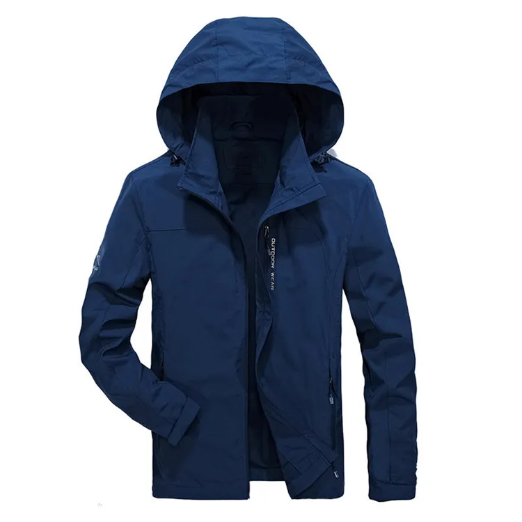 Denim Blue Горные мужские уличные флисовые куртки с капюшоном эластичные весенние походные скалолазание походные ветровки мужские пальто VA460 - Цвет: Denim Blue