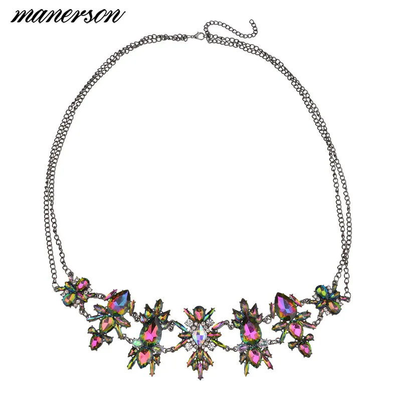 Manerson Лето 2017 г. пляжные Украшения для тела Boho акрил Цепочки и ожерелья Для женщин