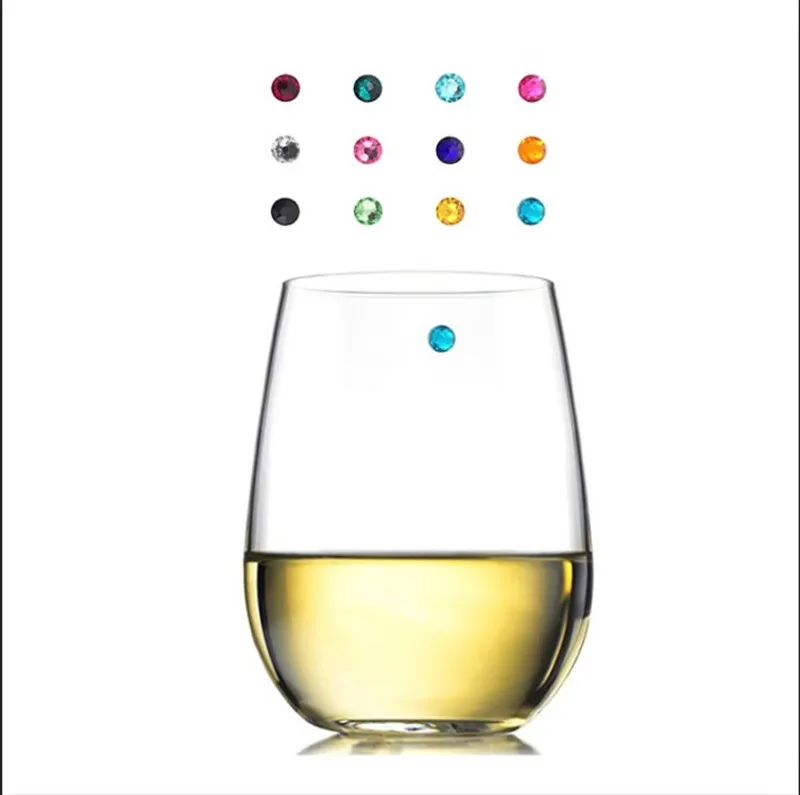 Magnet Diamond Wine charms New Fashion Design 6PCS Glass Charms Rings Marker Christmas Party Bar Table Decorations | Дом и сад