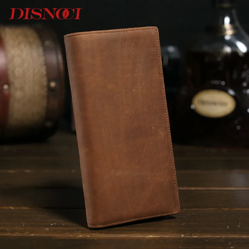 Кошелек DISNOCI из натуральной кожи большой емкости длинный мужской | Багаж и сумки