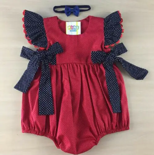Летний комбинезон в горошек для маленьких девочек боди одежда Sunsuit | Мать и