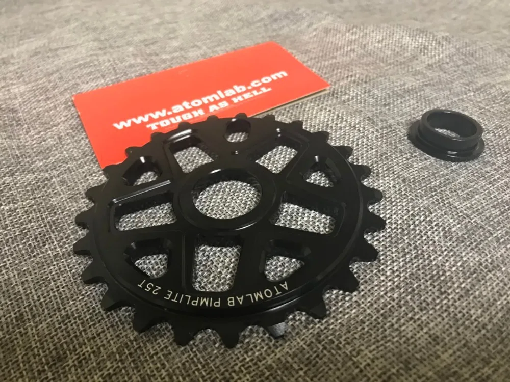 Atomlad bmx Звездочка 25T полная CNC 7075-T6 Звездочка bmx звездочки Сделано в Тайване 19 мм адаптер в комплекте