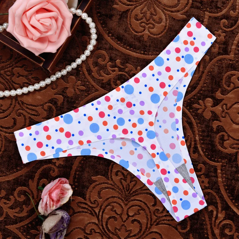 Стринги женские хлопковые бесшовные с заниженной талией пикантные трусики танга