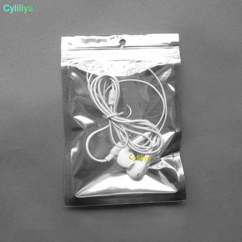 5000pcs anti-static Valve Zipper Plastic Retail Packaging Pack Bag Zip Lock Ziplock Package for AUX cable |