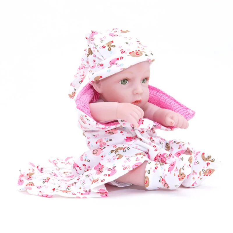 LEOOFU 28cm 11inch cute bebe reborn doll full body silicone baby dolls lifelike newborn gift babies toys | Игрушки и хобби