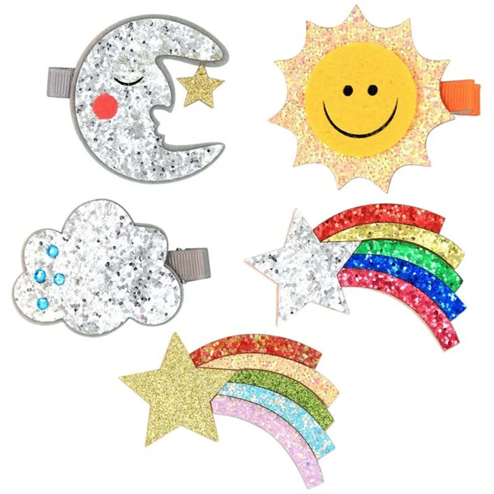 1 шт. новый дизайн милые заколки для волос в форме Луны блестящие солнечные