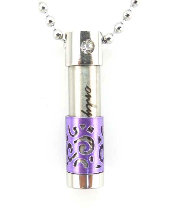 small purple Парная ароматическая подвеска Много цветов для эфирного масла в 316L нержавеющая сталь подвеска-флакон для духов - Окраска металла: small purple