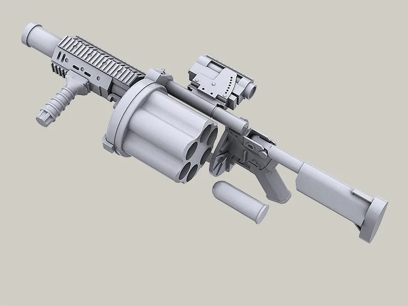 Многозеркальный пусковой механизм 1:35 M32 (MGL) и призматический прицел Trijicon RX01 с