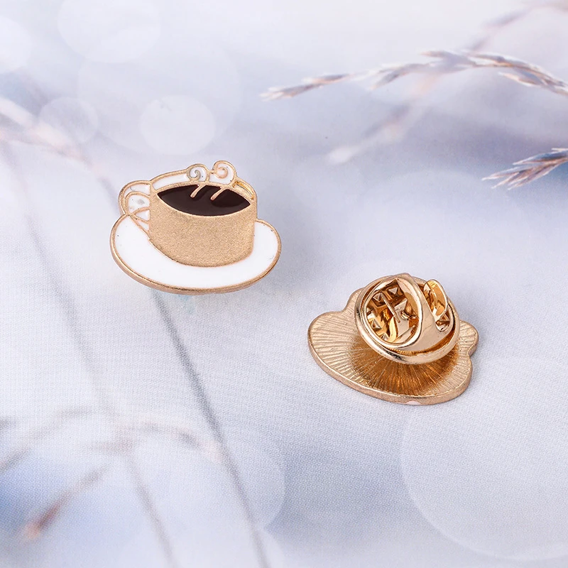 Красивый кофе значок пара аксессуары для приготовления эспрессо глазурованный чайный набор чашка капля масла Брошь Мини Кофе Темпер кафе подарок для любителей кофе