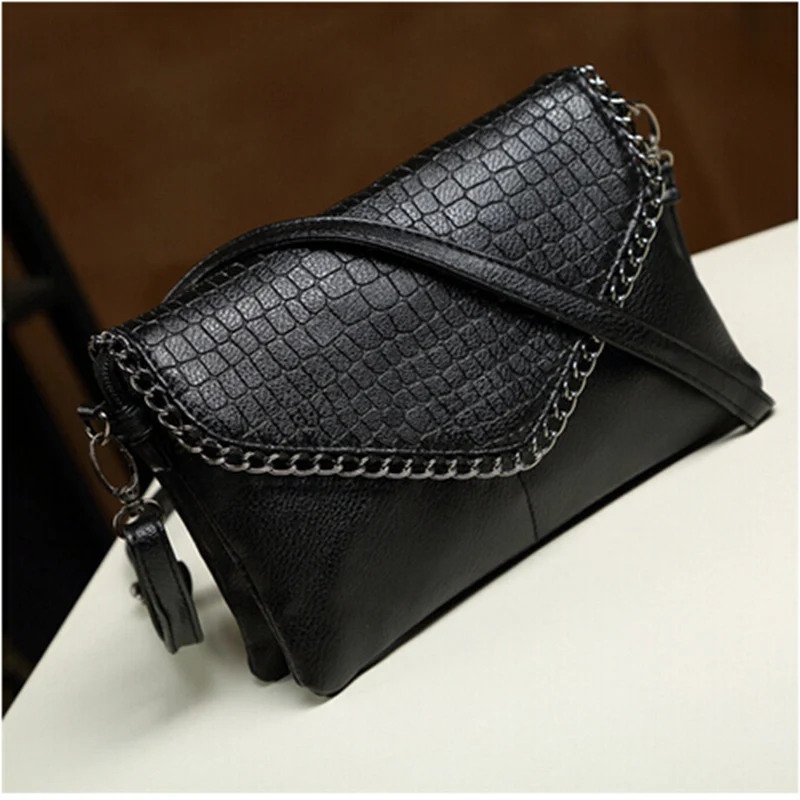 TMYOY PU Leather Bag Crocodile pattern vintage women messenger bag shoulder cross-body Clutches Bolsa VK027 | Багаж и сумки