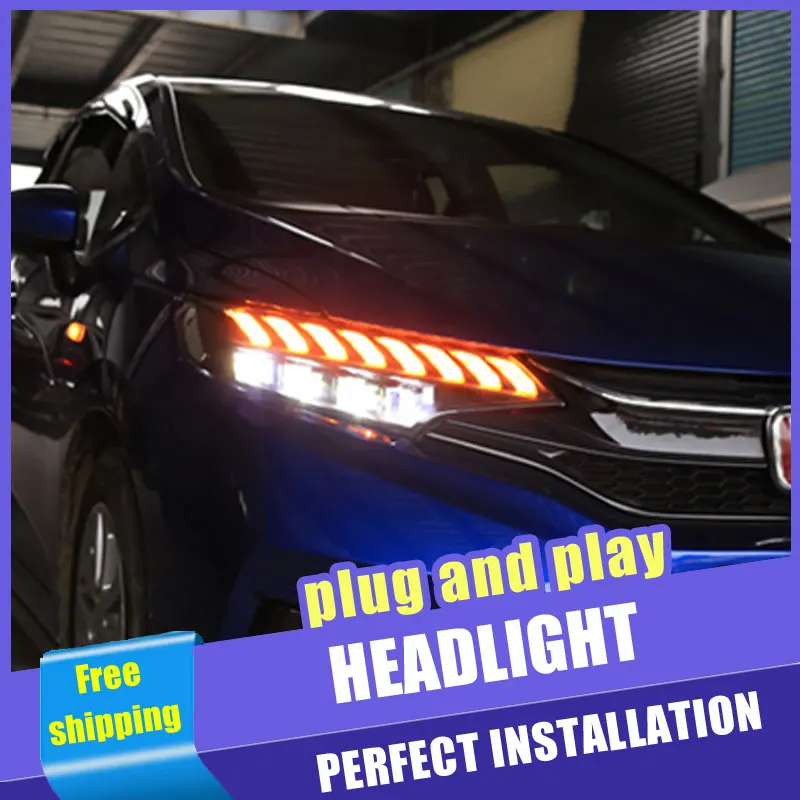 2 шт. Автомобильные светодиодные фары для Honda fit 13-18 | Автомобили и мотоциклы