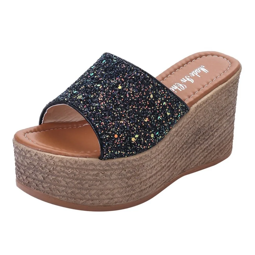 Модная повседневная женская обувь босоножки на танкетке повседневные Босоножки