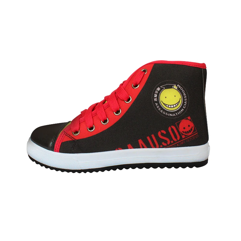 

Assassination Classroom Cos Korosensei Cosplay Shoes Daily High Top Canvas Shoes Halloween Cosplay Costumes Anime Cosplay Shoes
