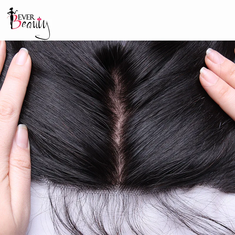 Свободная волна шелковая основа закрытие бразильские 13X4 Кружева Фронтальные