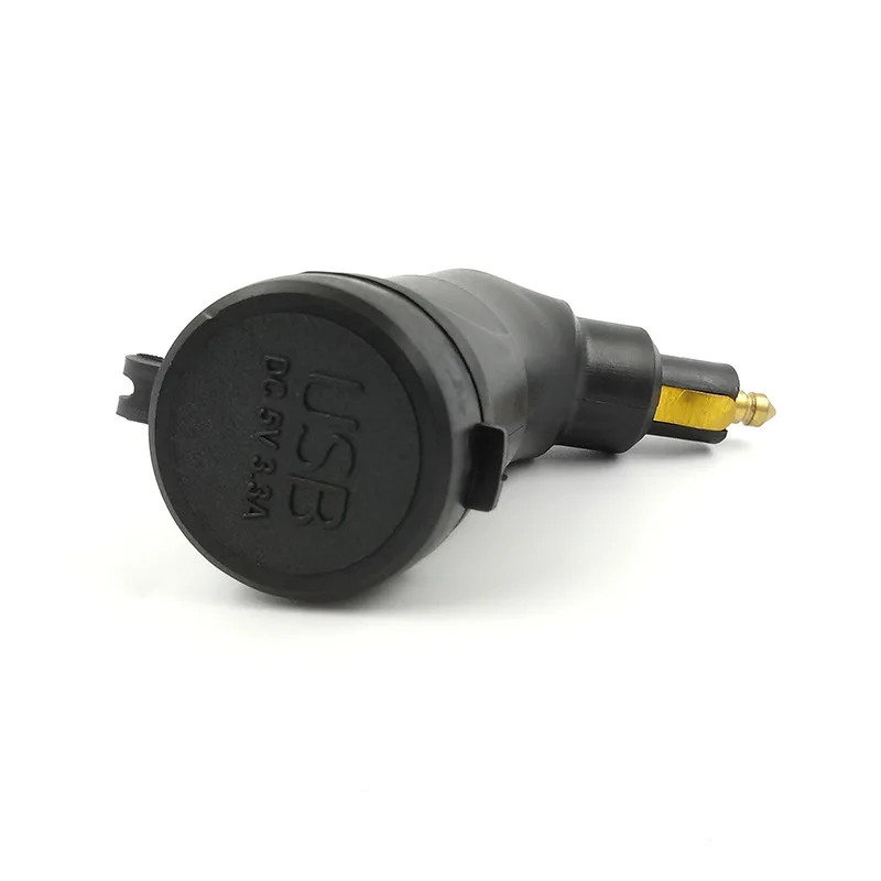 Черный двойной USB зарядное устройство мотоцикл мото для Hella BMW DIN Прикуриватель