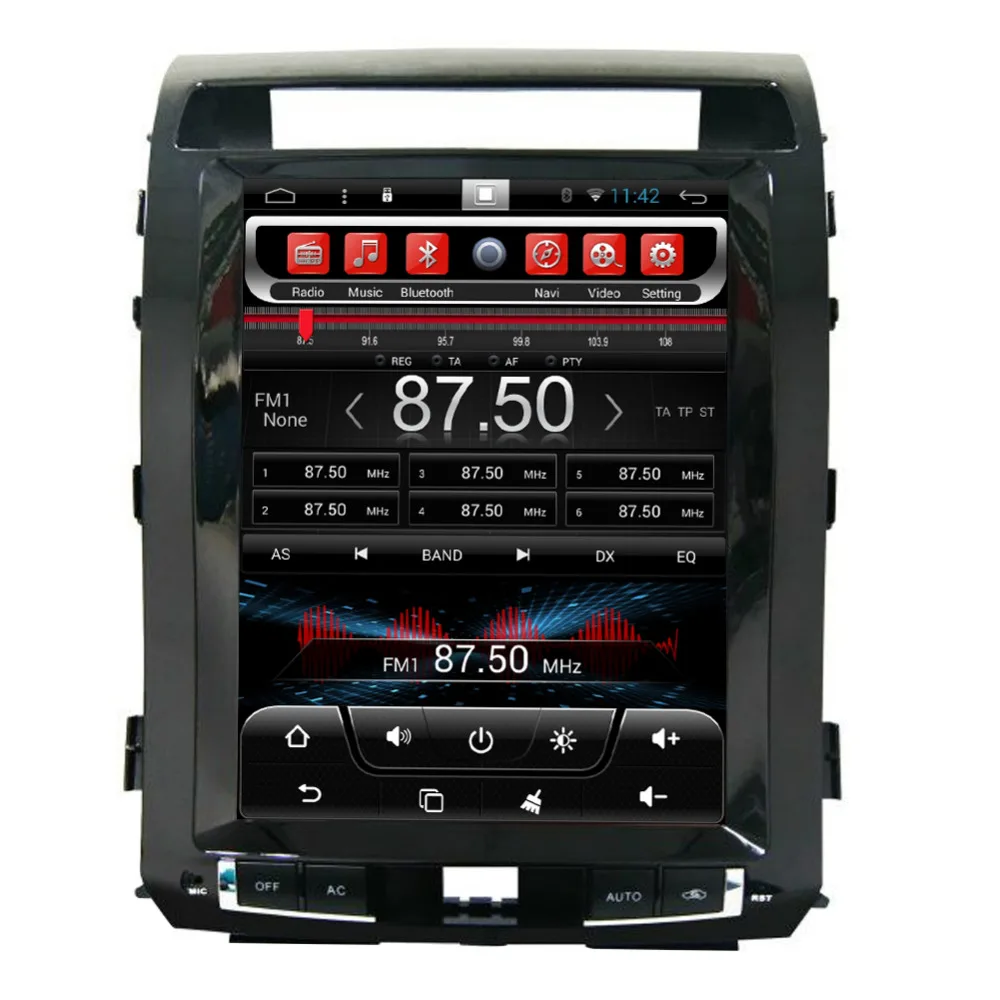12," вертикальный экран Android 6,0 Автомобильный DVD gps плеер для Toyota Land Cruiser 2007-2012 1280*800 четырехъядерный с радио навигацией