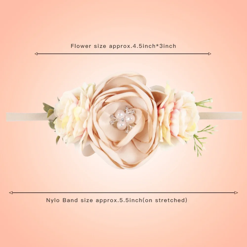 Newborn Headwear Kids Flower Headband Hemp Rope Tie Hair Bands Girl Felt Scarf Headmade Accessories For Children |