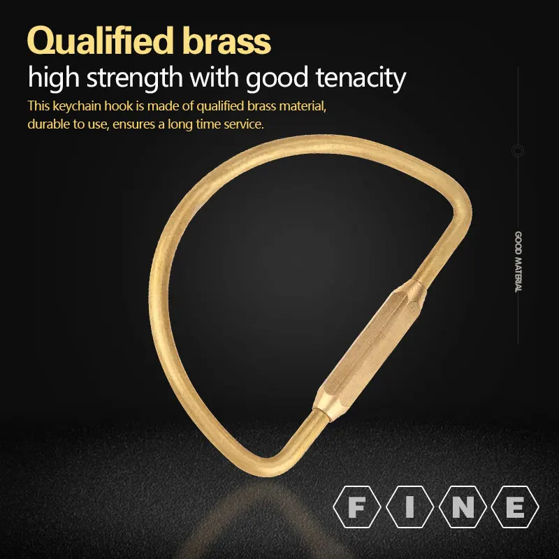 Латунный винтовой замок карабин ЗАЖИМ КРЮЧОК брелок ключ сумки круглый пусковой
