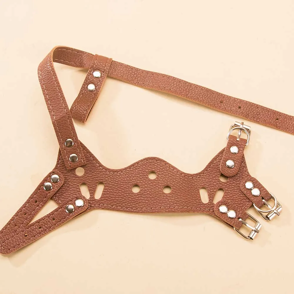 Хипдог ПУ кожаный намордник антиукус собаки учебный против лая для Pitbull Лабрадор