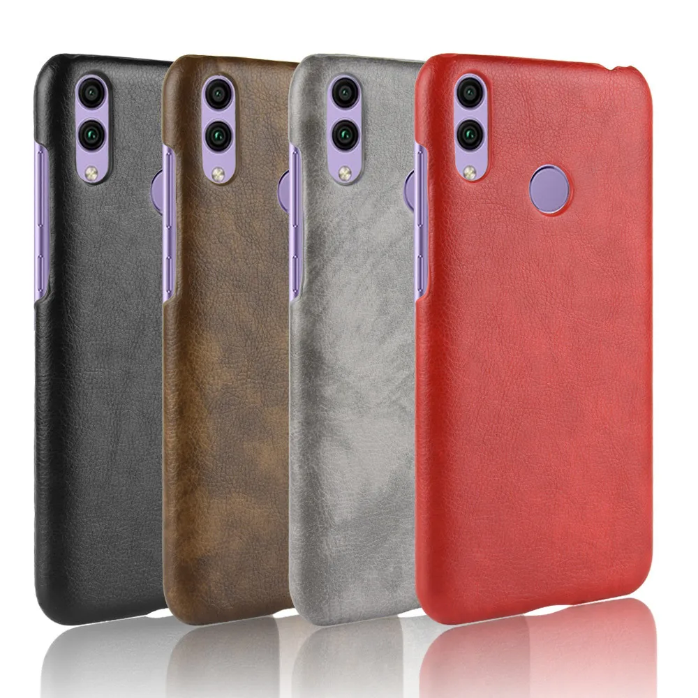 Для Huawei Honor 8C чехол 6 26 дюймов роскошный Личи Striae искусственная кожа Твердый для