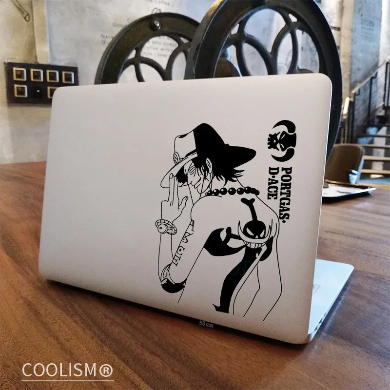 One Piece Ace аниме наклейка на ноутбук для Apple MacBook 13 Pro Air Retina Touch Bar 11 12 15 дюймов Mac