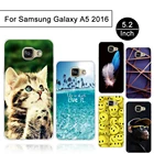 Мягкий чехол из ТПУ для Samsung Galaxy A 5 A5 2016 A510 A510F SM-A510F силиконовый чехол для задней панели с милыми рисунками животных