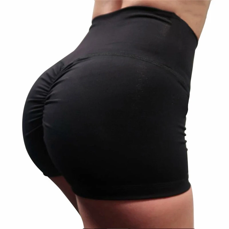 Женские спортивные шорты CHRLEISURE однотонные с высокой талией для занятий йогой