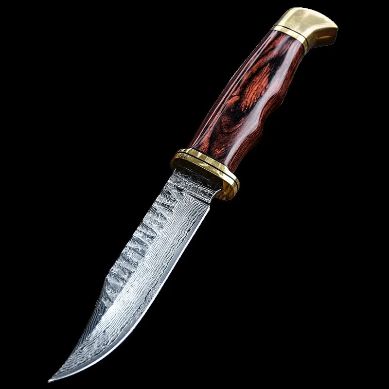 Voltron Открытый выживания тактика прямой нож дамасский стальной высокой твердости