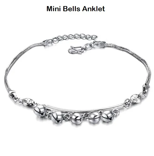 Модные летние милые мини колокольчики индийские браслеты на щиколотке цепочка