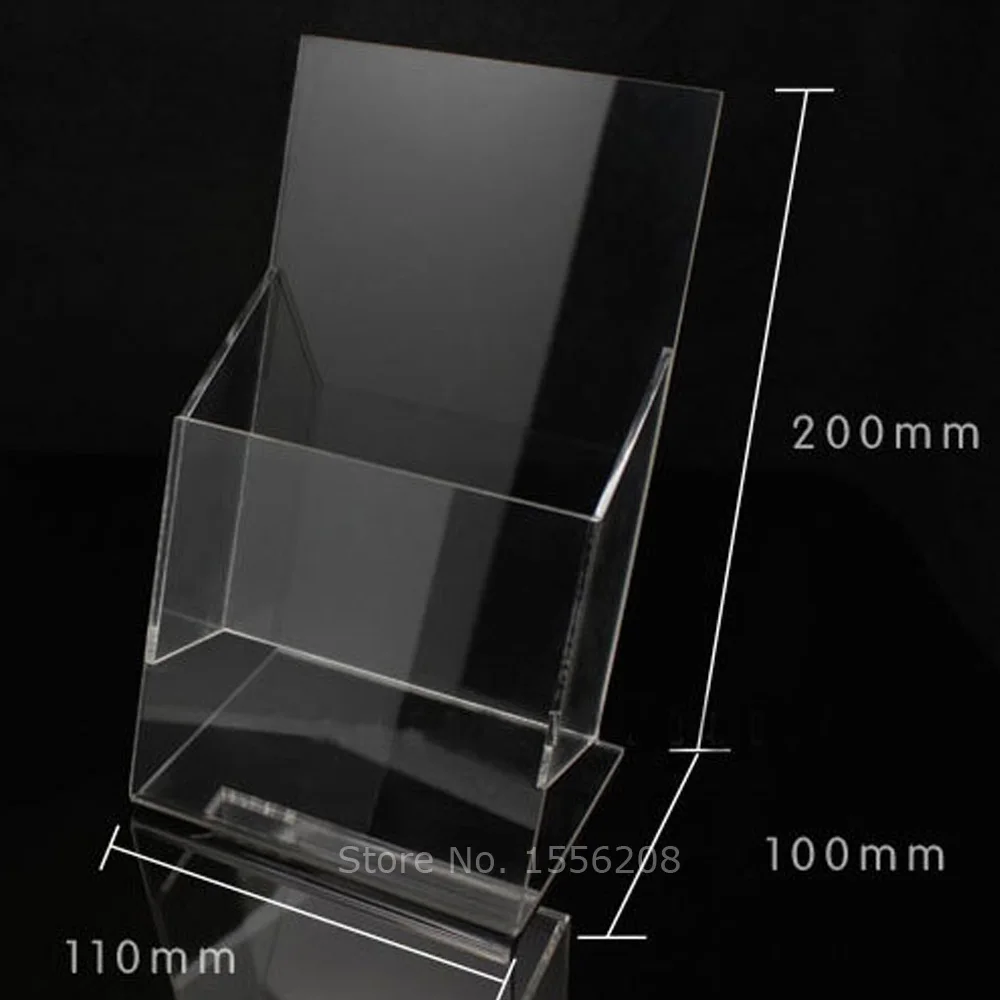 Прозрачный акриловый держатель для хранения дома и офиса брошюра стол подставка