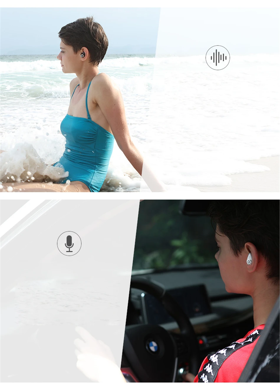 TWS мини беспроводные наушники-вкладыши Bluetooth наушники V4.2 Спорт IPX5 Водонепроницаемый с 2000 мАч коробка перезаряжаемая гарнитура YZ148