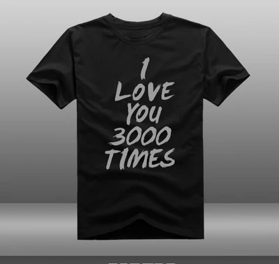 05 Новые Мстители 4 эндгейм Футболка I love you U 3000 раз Мужская футболка женская Железный человек футболка - Цвет: 05