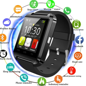 U8 Bluetooth Смарт часы альтиметр барометр спортивные часы наручные часы водонепроницаемые шагомер умные часы для IOS Android телефон