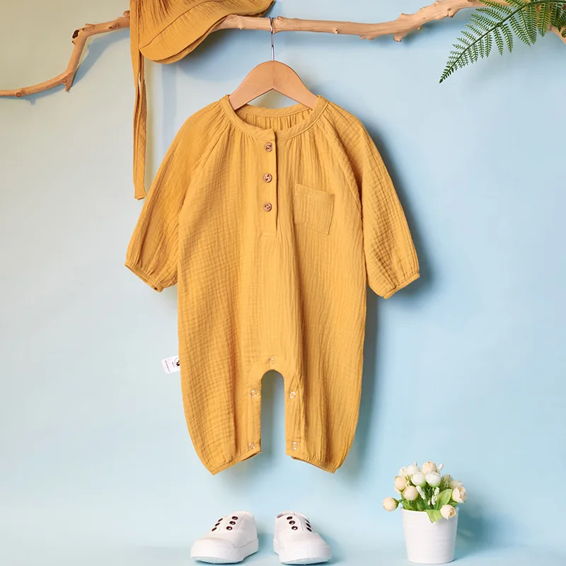 Модные Повседневные льняные комбинезоны в Корейском стиле для маленьких девочек