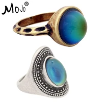2pcs vintage bohemia retro color change mood ring emotion feeling changeable ring temperature control ring for women rg002 011