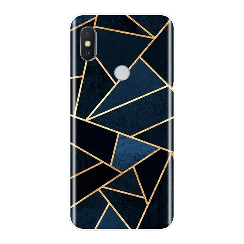Back Cover For Pocophone F1 Xiaomi Redmi S2 6A 5 Plus 4A Geometry Silicone Soft Phone Case Note 4 4X 5A 6 Pro Prime | Мобильные