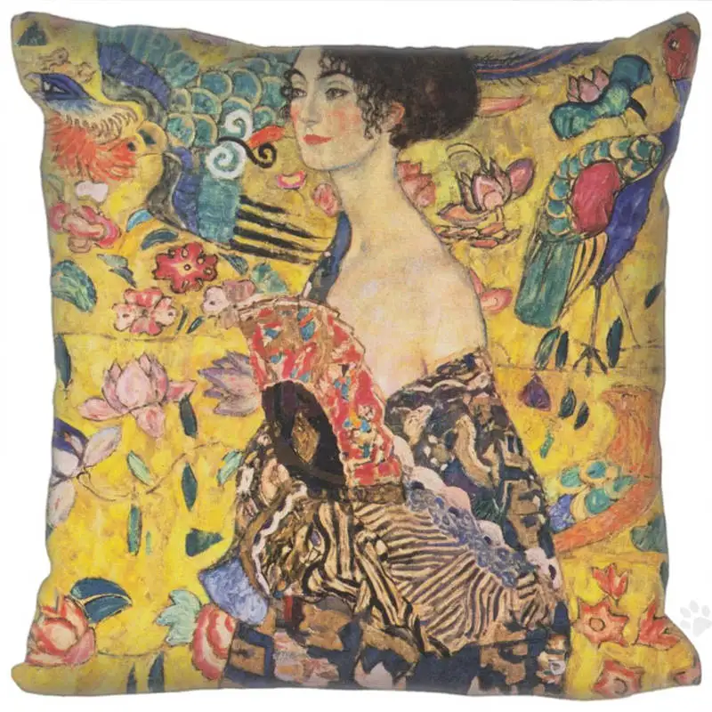Горячая Распродажа квадратная наволочка Gustav Klimt Kiss на заказ молнии разные