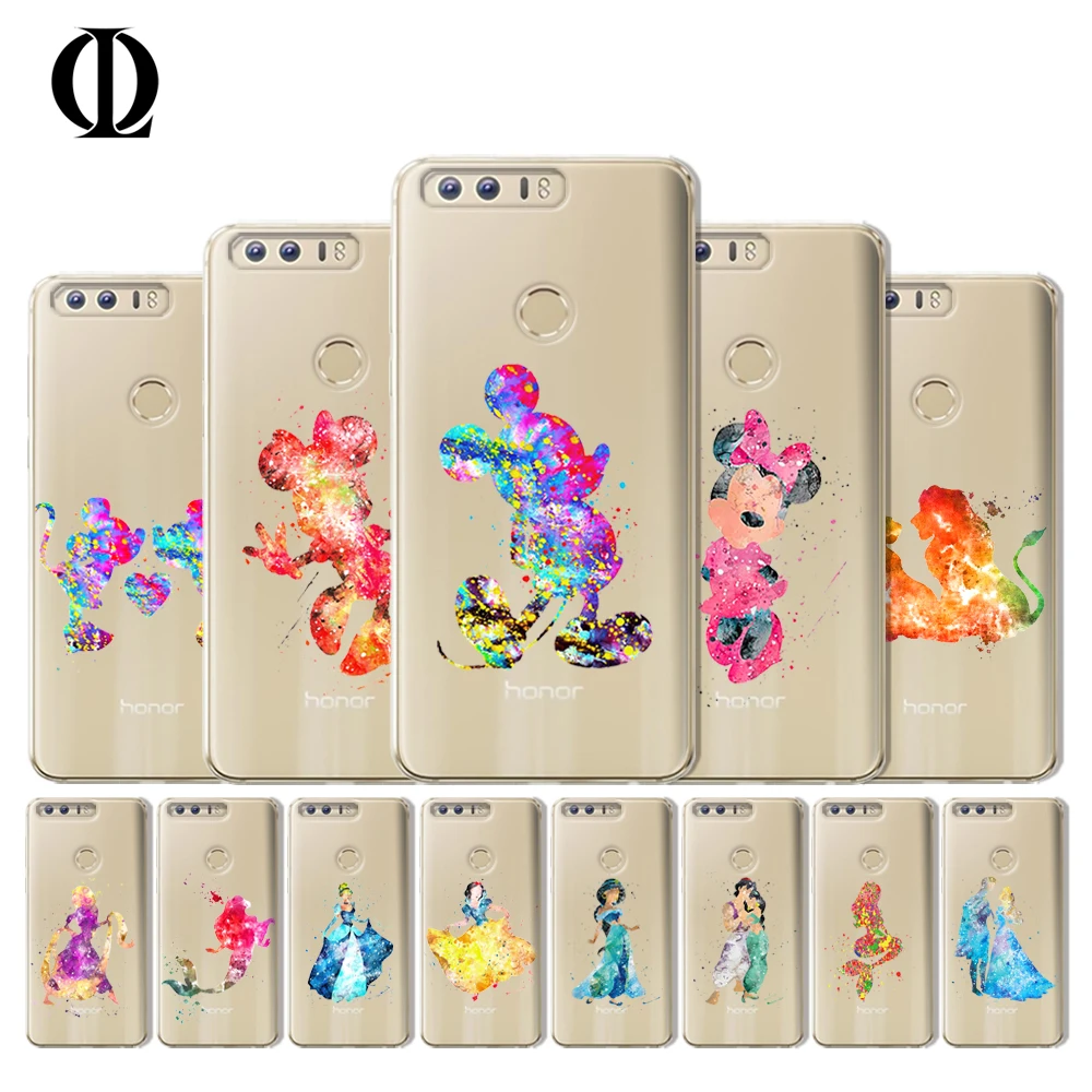 Новые поступления Платье русалки принцессы для Coque Huawei Honor 8 чехол Cute с мышонком из