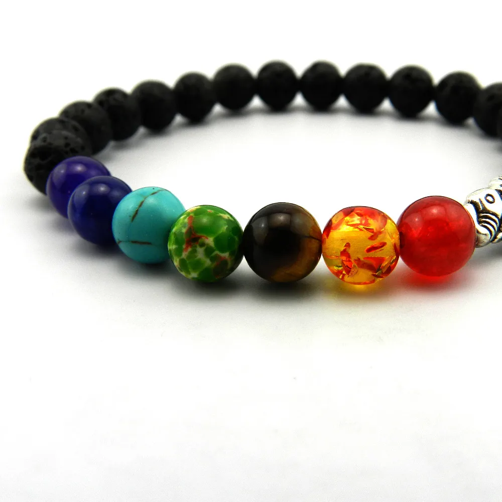 8 мм матовые бусины из натурального камня 7 чакр восстанавливающий баланс слона