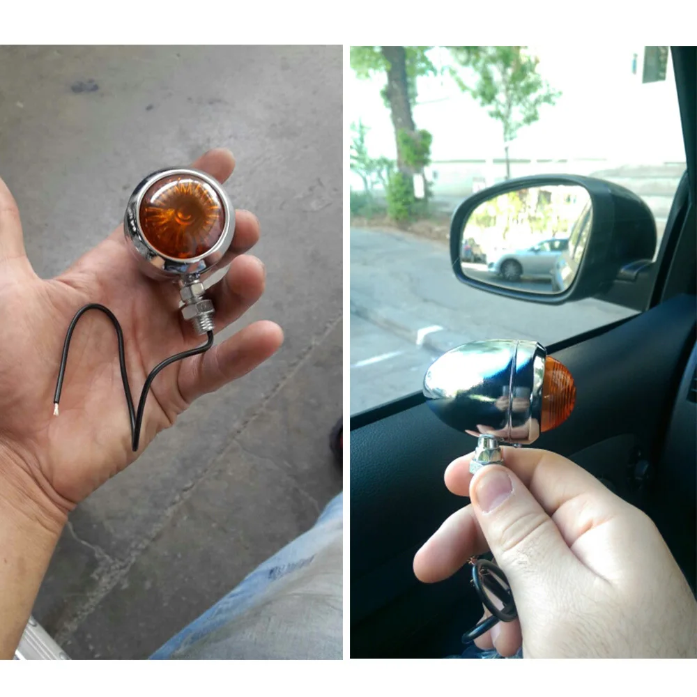 2 шт. Металлический Мини фонарь для мотоцикла поворотные сигнальные огни 12 В