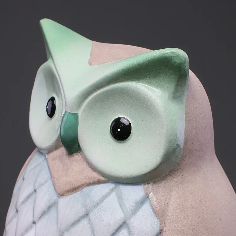 

Painted Owls Ceramics Home Furnishings Decorations Room Living Room TV Stand Cabinets Display Props