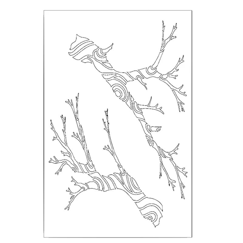 Трафарет Дикая ветка для рукоделия скрапбукинга декоративное тиснение бумажные