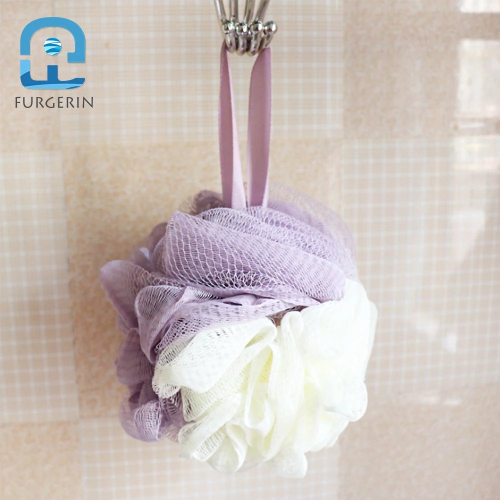 FURGERIN 2 шт. Щетка для тела, ванная шариковая мочалка, мягкий губка для душа, аксессуары для ванны, отшелушивающий нейлоновый скребок для спины.