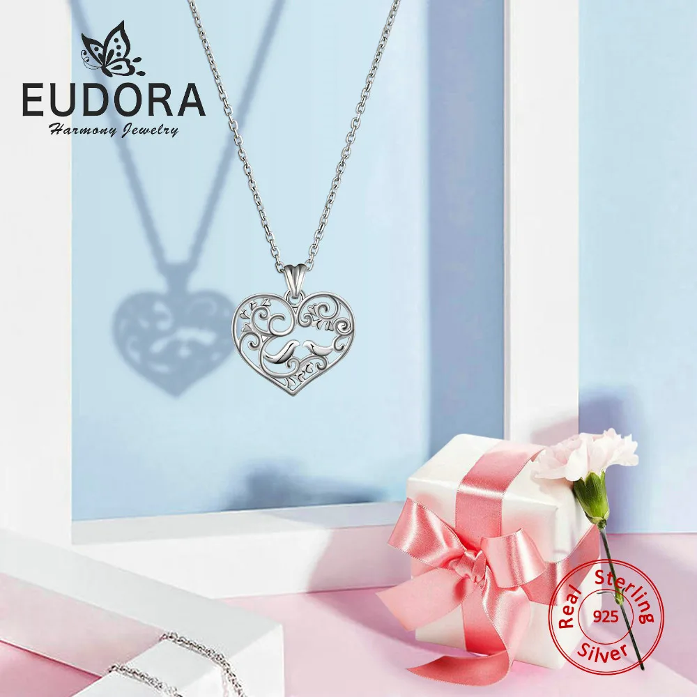 Женское Ожерелье с кулоном в виде сердца из серебра 100% пробы|real 925|f pendant925 sterling silver