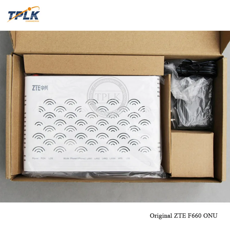 ZTE F660 GPON ONT 4 LAN + 2 голоса WIFI USB 3 0 Версия оптический сетевой терминал английская
