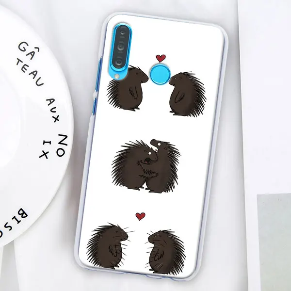 Мультяшный Ежик чехол для телефона с рисунком в виде животного coque для huawei P30 Pro P10 P20 P30 Lite P8 P9 Lite P Smart Plus чехол - Цвет: 007