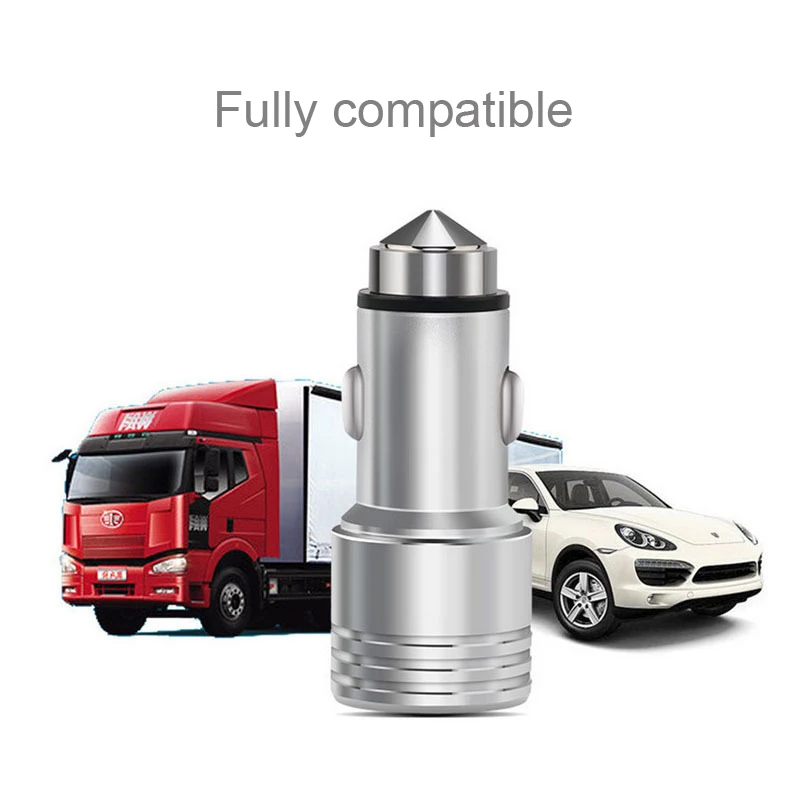 EtopLink автомобильное зарядное устройство из алюминиевого сплава с двумя USB-портами